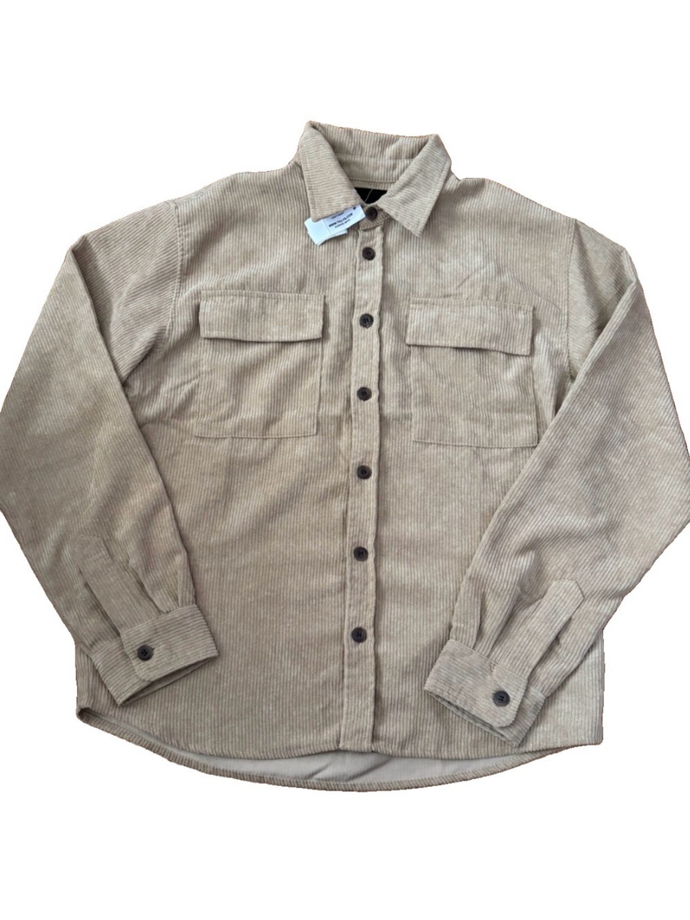 Tillys RSQ Men's Corduroy Button-Up Shacket - Beige - Small